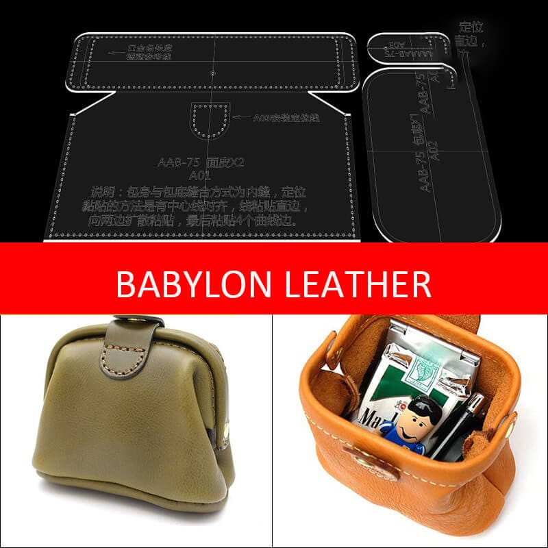 BABYLON™ Large Capacity Coin Purse Pattern AAB - 75 - Babylon LeatherBabylon LeatherAAB - 75 - Kraft Board