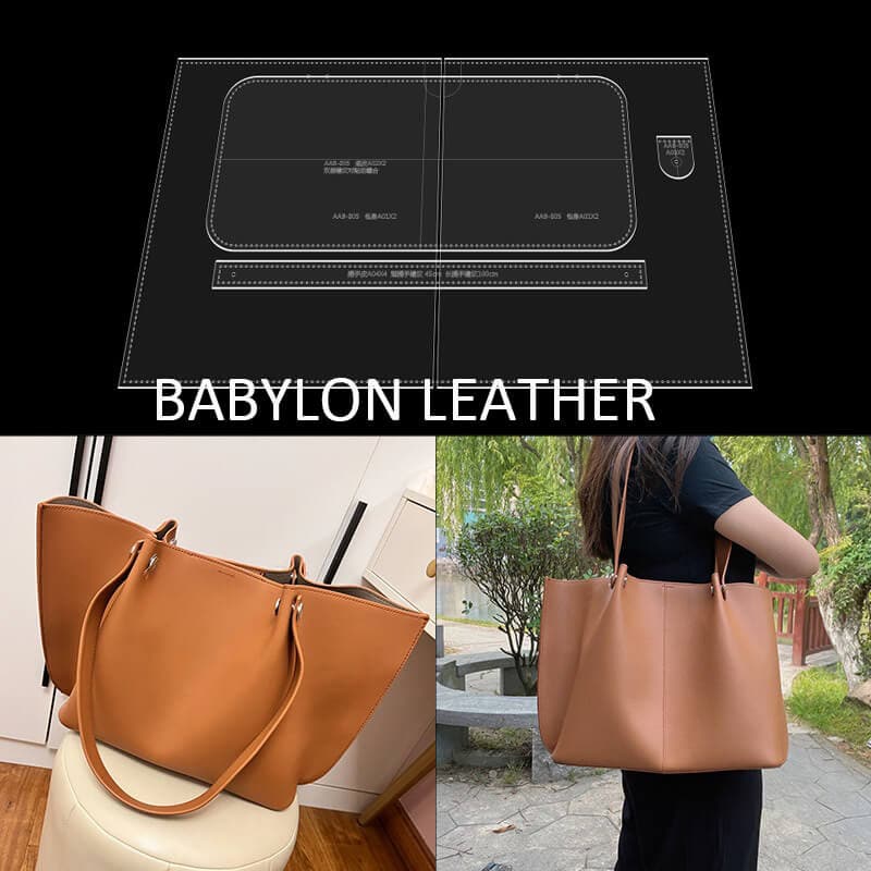 BABYLON™ Large Tote Bag Handmade Pattern AAB - 805 - Babylon LeatherBabylon LeatherAAB - 805 - Kraft Board