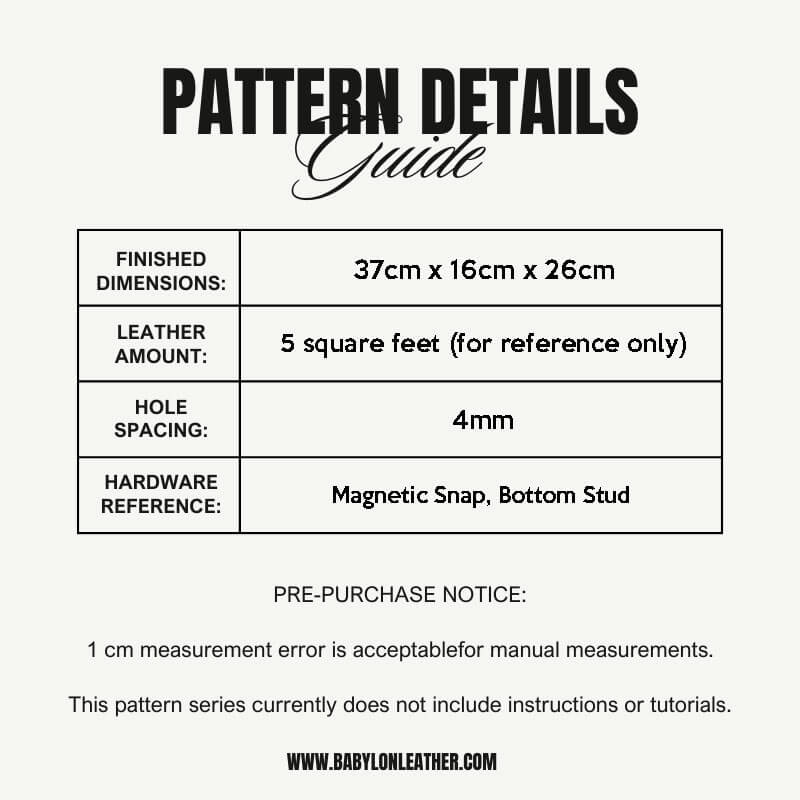 BABYLON™ Large Tote Bag Handmade Pattern AAB - 805 - Babylon LeatherBabylon LeatherAAB - 805 - Kraft Board