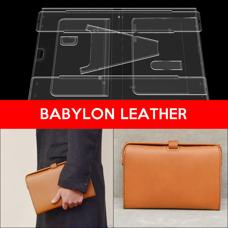 BABYLON™ Leather Business Clutch Pattern AAB - 347 - Babylon LeatherBabylon LeatherAAB-347-Kraft Board
