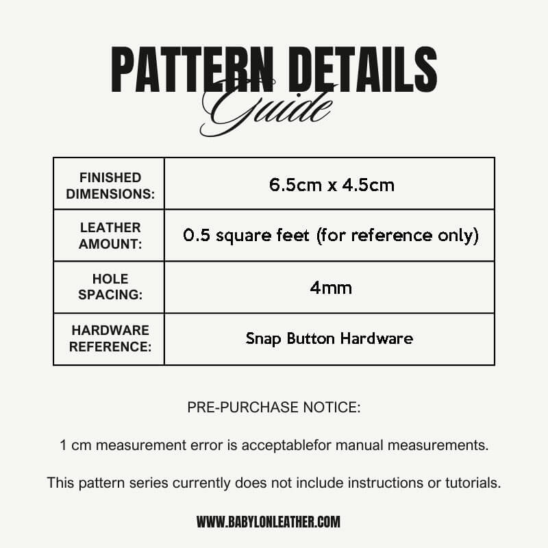 BABYLON™ Leather Card Holder DIY Making Pattern AAB - 755 - Babylon LeatherBabylon LeatherAAB - 755 - Kraft Board