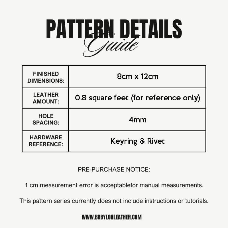 BABYLON™ Leather Craft Card Case Pattern AAB - 620 - Babylon LeatherBabylon LeatherAAB - 620 - Kraft Board