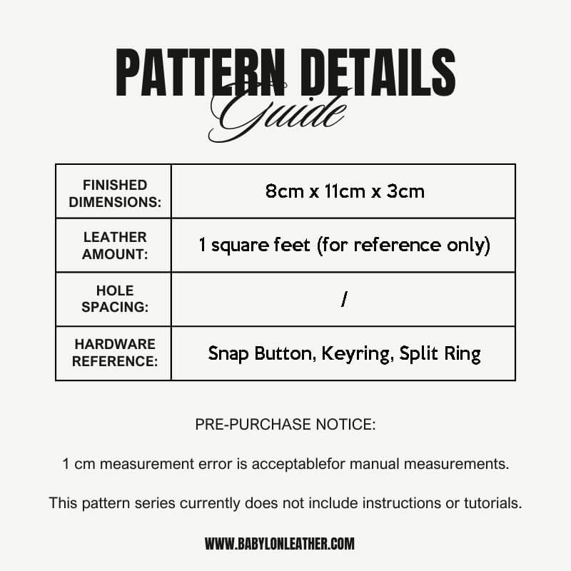 BABYLON™ Leather Key Fob Holder Pattern AAB - 85 - Babylon LeatherBabylon LeatherAAB - 85 - Kraft Board