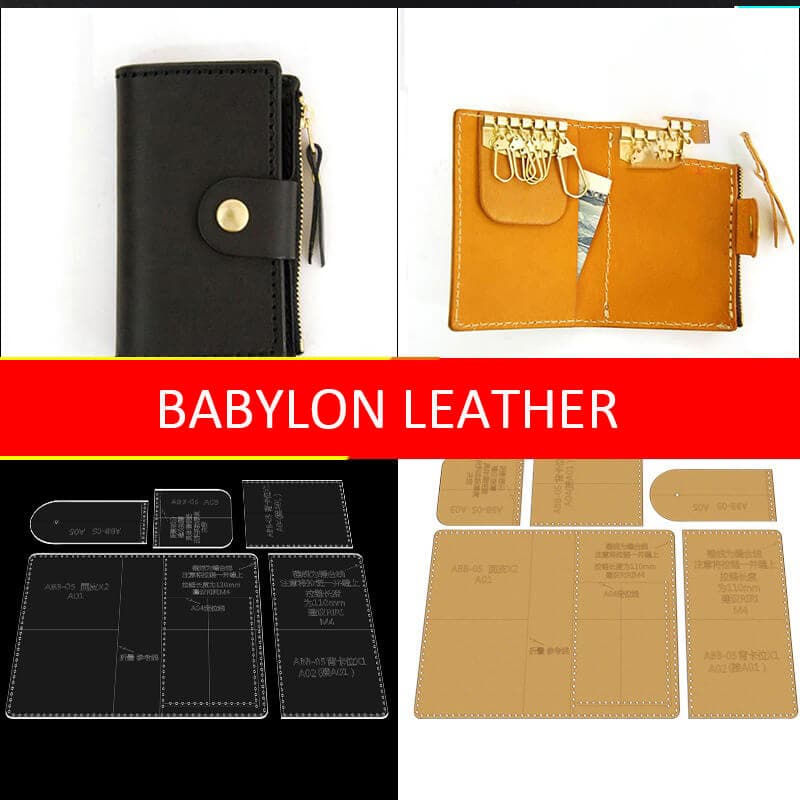 BABYLON™ Leather Key Holder Crafting Pattern AAB - 05 - Babylon LeatherBabylon LeatherAAB - 05 - Kraft Board