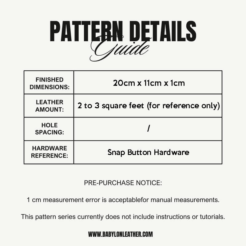 BABYLON™ Leather Long Wallet Making Pattern AAB - 542 - Babylon LeatherBabylon LeatherAAB - 542 - Kraft Board