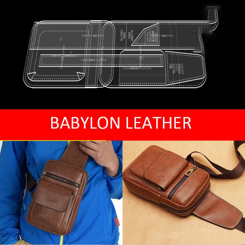 BABYLON™ Leather Men's Sling Bag Pattern AAB - 674 - Babylon LeatherBabylon LeatherAAB - 674 - Kraft Board