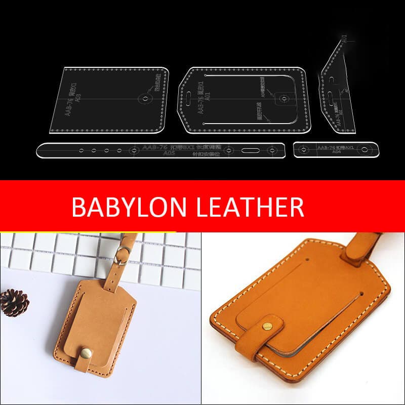 BABYLON™ Leather Name Tag Card Holder Pattern AAB - 76 - Babylon LeatherBabylon LeatherAAB - 76 - Kraft Board