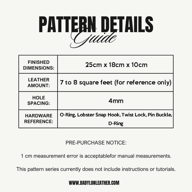 BABYLON™ Leather Saddle Bag Making Pattern AAB - 646 - Babylon LeatherBabylon LeatherAAB - 646 - Kraft Board