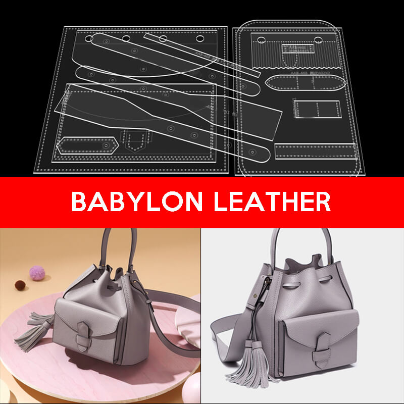 BABYLON™ Leather Shoulder Bucket Bag Making Pattern AAB - 468 - Babylon LeatherBabylon LeatherAAB-468-Kraft Board