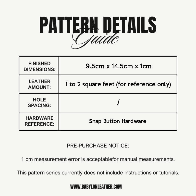 BABYLON™ Leather Tool Wallet and Passport Cover Pattern AAB - 376 - Babylon LeatherBabylon LeatherAAB-376-Kraft Board