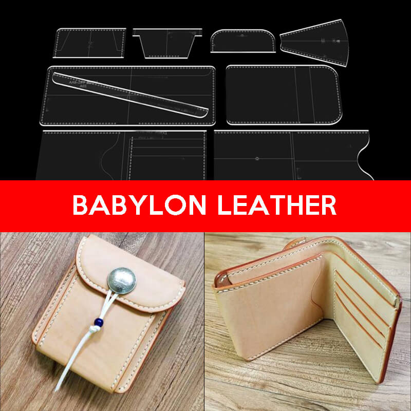 BABYLON™ Leather Wallet Handmade Making Pattern AAB - 294 - Babylon LeatherBabylon LeatherAAB - 294 - Kraft Board