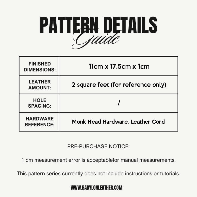 BABYLON™ Leathercraft Phone Pouch Making Pattern AAB - 384 - Babylon LeatherBabylon LeatherAAB-384-Kraft Board