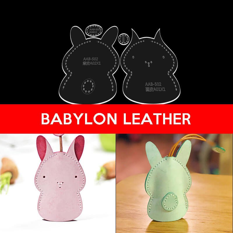 BABYLON™ Little Bunny Keychain Pouch Pattern AAB - 502 - Babylon LeatherBabylon LeatherAAB - 502 - Kraft Board