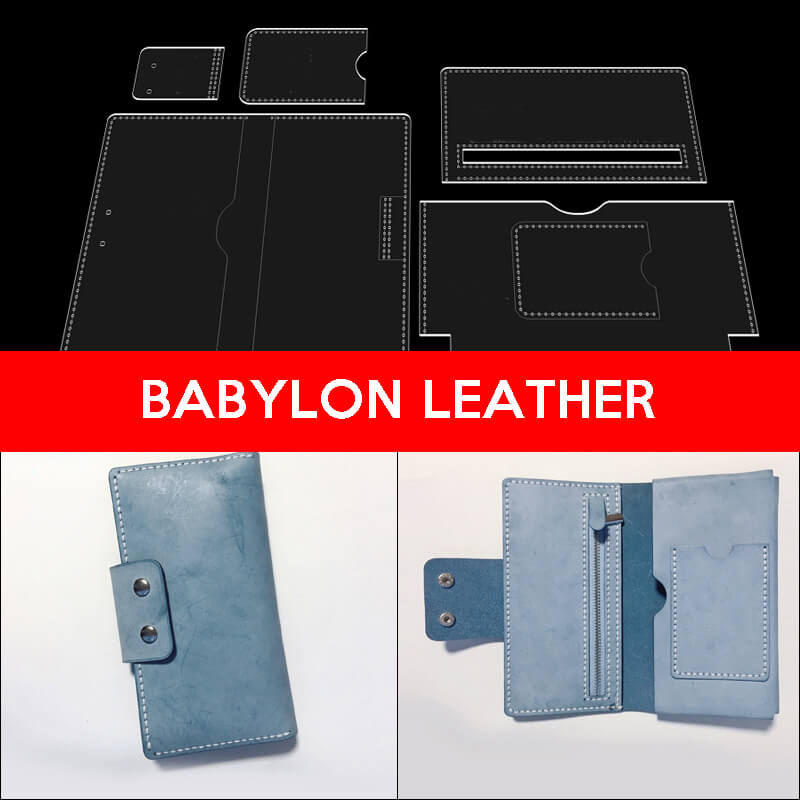 BABYLON™ Long Wallet Clutch Making Pattern AAB - 270 - Babylon LeatherBabylon LeatherAAB - 270 - Kraft Board