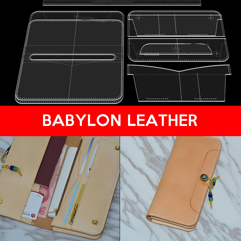 BABYLON™ Long Wallet DIY Gift Making Pattern AAB - 305 - Babylon LeatherBabylon LeatherAAB - 305 - Kraft Board