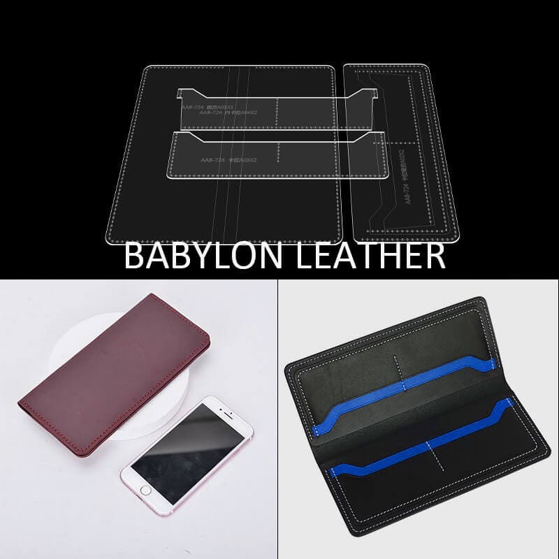 BABYLON™ Long Wallet Leather Crafting Pattern AAB - 724 - Babylon LeatherBabylon LeatherAAB - 724 - Kraft Board