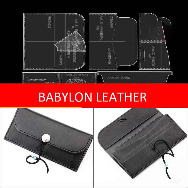 BABYLON™ Long Wallet Leather Making Pattern AAB - 20 - Babylon LeatherBabylon LeatherAAB - 20 - Kraft Board