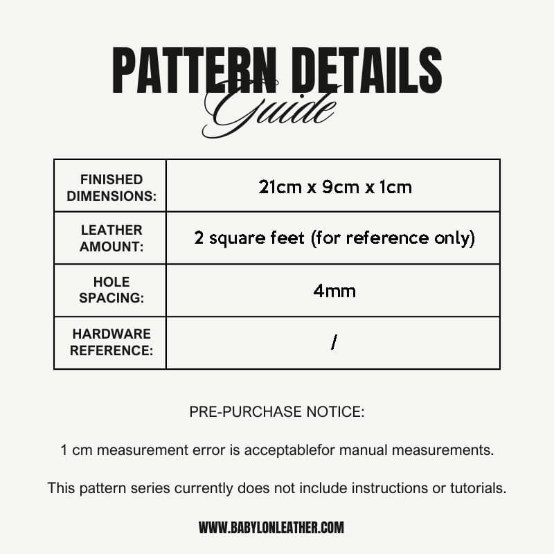 BABYLON™ Long Wallet Leathercraft Pattern AAB - 626 - Babylon LeatherBabylon LeatherAAB - 626 - Kraft Board