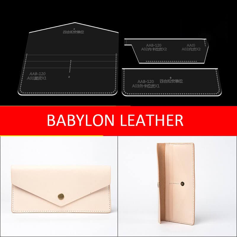 BABYLON™ Long Wallet Veg - Tan Leather Making Pattern AAB - 120 - Babylon LeatherBabylon LeatherAAB - 120 - Kraft Board
