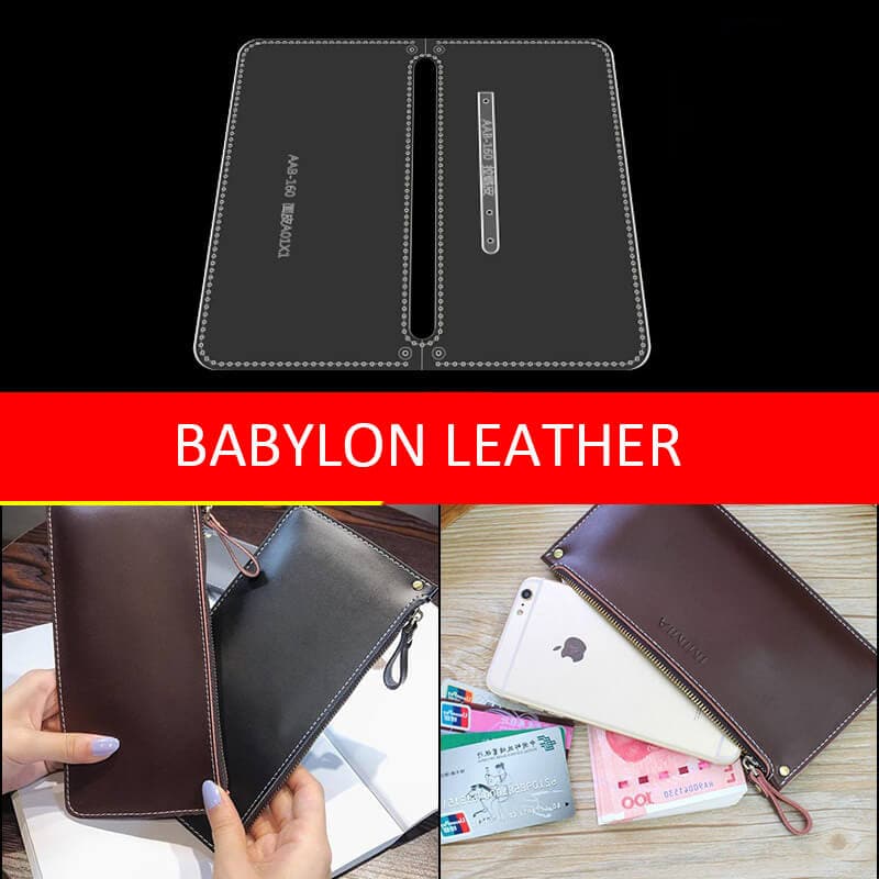 BABYLON™ Long Wallet with Phone Pocket Leather Pattern AAB - 160 - Babylon LeatherBabylon LeatherAAB - 160 - Kraft Board