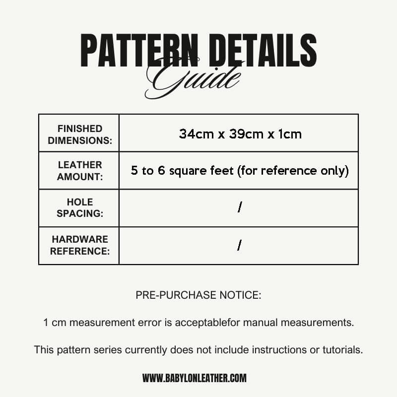 BABYLON™ Men's Briefcase DIY Leather Pattern AAB - 420 - Babylon LeatherBabylon LeatherAAB-420-Kraft Board