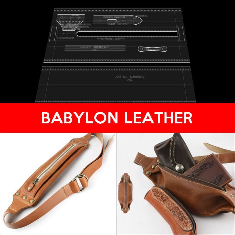 BABYLON™ Men's Chest Bag Leather Gift Pattern AAB - 435 - Babylon LeatherBabylon LeatherAAB-435-Kraft Board
