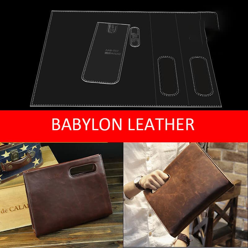 BABYLON™ Men's Leather Briefcase Pattern AAB - 556 - Babylon LeatherBabylon LeatherAAB - 556 - Kraft Board