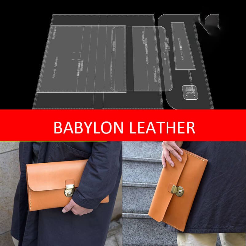 BABYLON™ Mens Leather Clutch Pattern AAB - 441 - Babylon LeatherBabylon LeatherAAB - 441 - Kraft Board