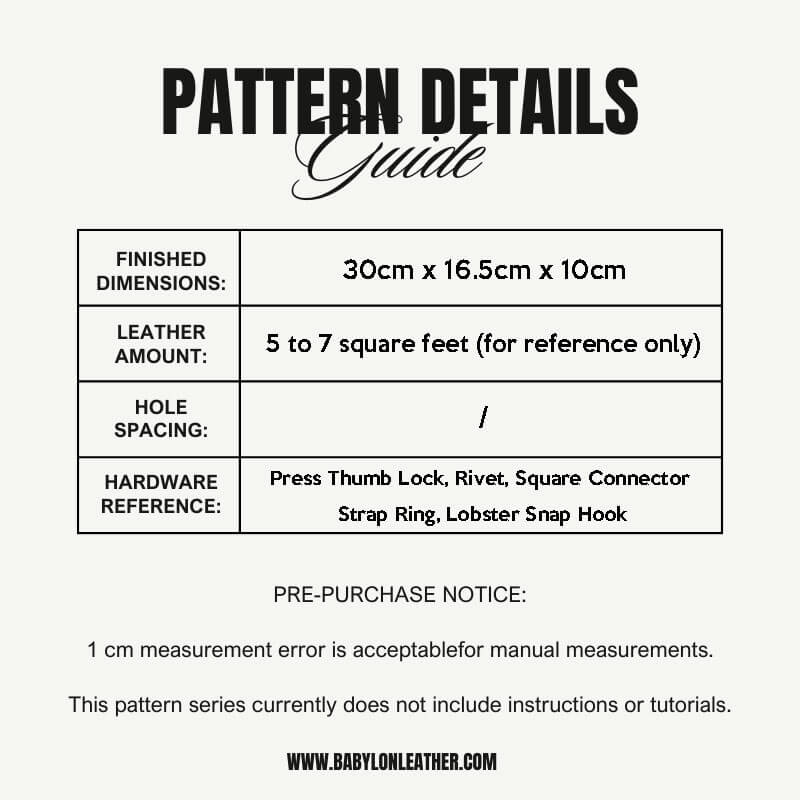 BABYLON™ Men's Leather Crossbody Bag Making Pattern AAB - 186 - Babylon LeatherBabylon LeatherAAB - 186 - Kraft Board