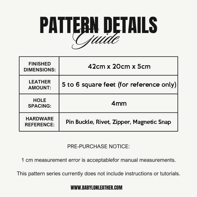 BABYLON™ Men's Sling Bag Leather Crafting Pattern AAB - 274 - Babylon LeatherBabylon LeatherAAB - 274 - Kraft Board