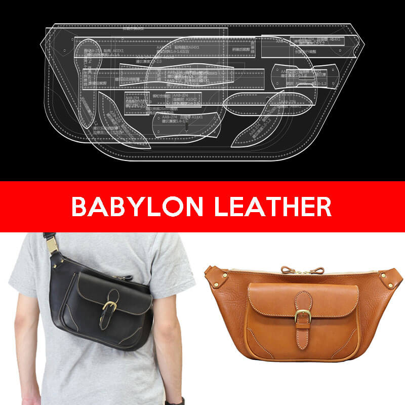BABYLON™ Men's Sling Bag Leather Crafting Pattern AAB - 274 - Babylon LeatherBabylon LeatherAAB - 274 - Kraft Board