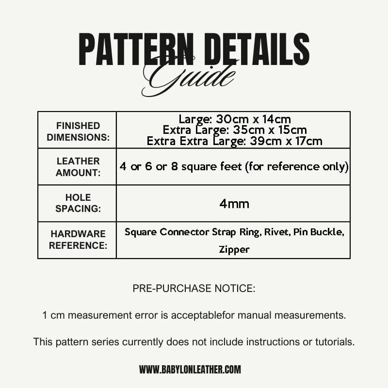 BABYLON™ Men's Sling Bag Leather Making Pattern AAB - 605 - Babylon LeatherBabylon LeatherAAB - 605 - Kraft Board - Large - 30x14cm