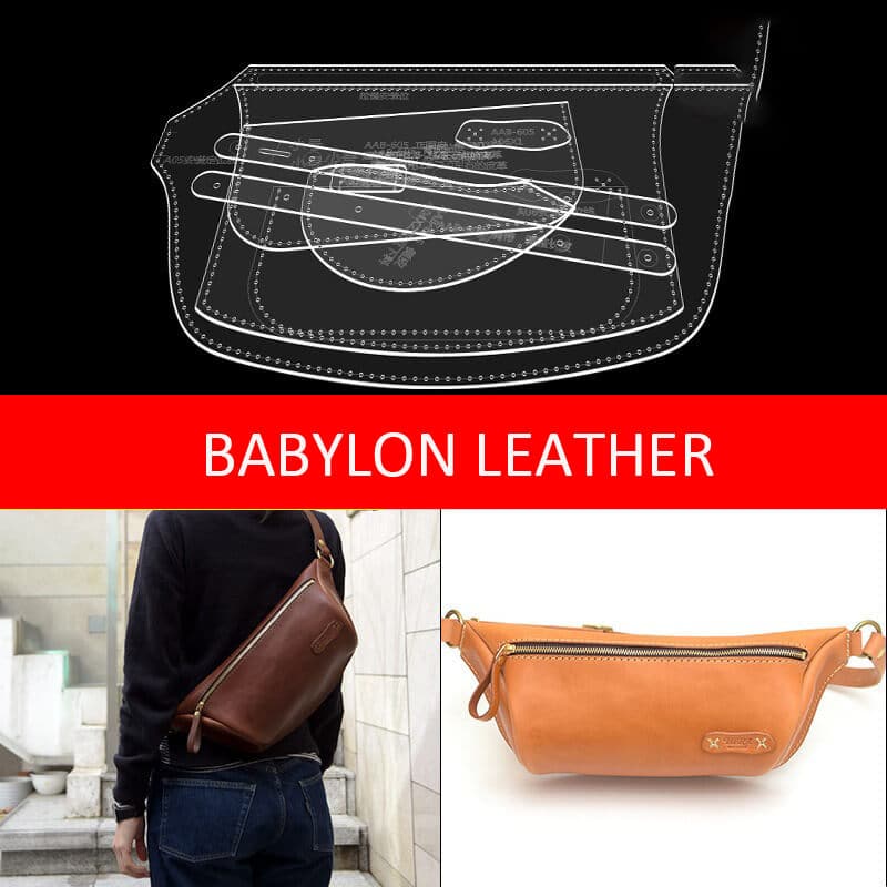 BABYLON™ Men's Sling Bag Leather Making Pattern AAB - 605 - Babylon LeatherBabylon LeatherAAB - 605 - Kraft Board - Large - 30x14cm