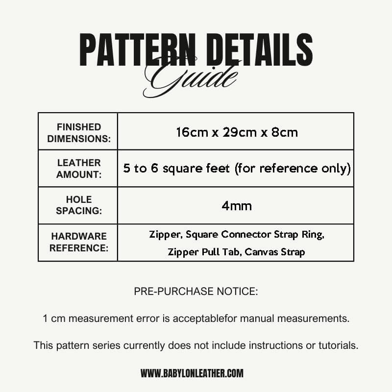 BABYLON™ Men's Sling Bag Making Leather Pattern AAB - 863 - Babylon LeatherBabylon LeatherAAB - 863 - Kraft Board