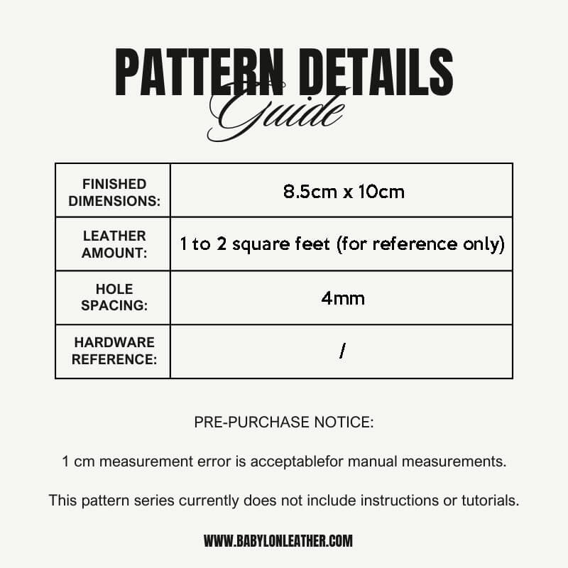 BABYLON™ Minimalist Bi - Fold Short Wallet Pattern DBC - 15 - Babylon LeatherBabylon LeatherDBC - 15 - Kraft Board
