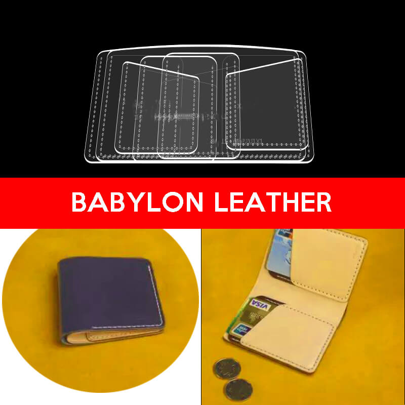 BABYLON™ Minimalist Bi - Fold Short Wallet Pattern DBC - 15 - Babylon LeatherBabylon LeatherDBC - 15 - Kraft Board