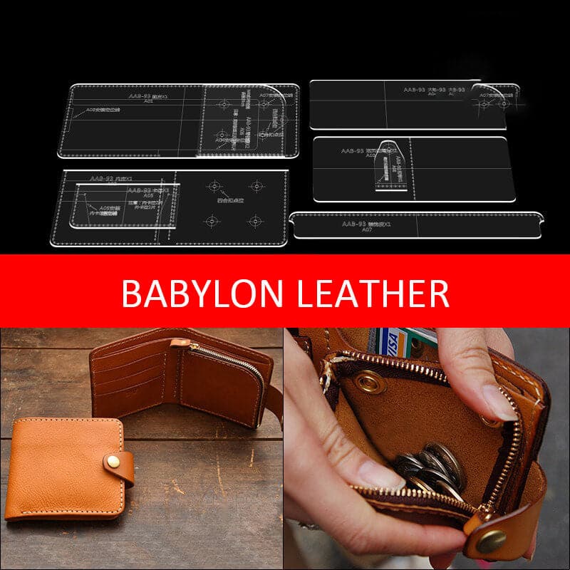 BABYLON™ Multi - Card Wallet Leather Handcraft Pattern AAB - 93 - Babylon LeatherBabylon LeatherAAB - 93 - Kraft Board
