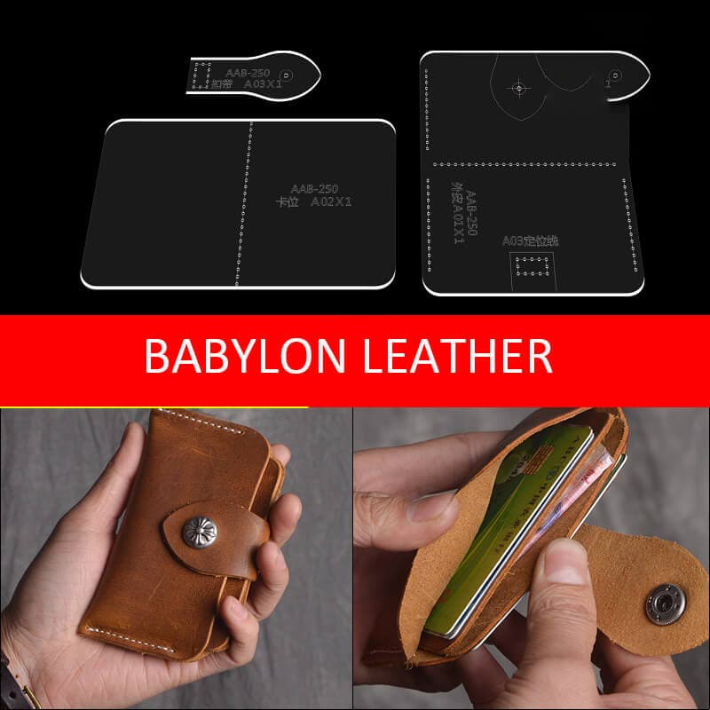 BABYLON™ Multi - Functional Leather Cardholder Making Pattern AAB - 250 - Babylon LeatherBabylon LeatherAAB - 250 - Kraft Board