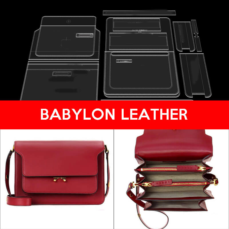 BABYLON™ Multi - Layer Crossbody Bag Leather Pattern AAB - 281 - Babylon LeatherBabylon LeatherAAB - 281 - Kraft Board