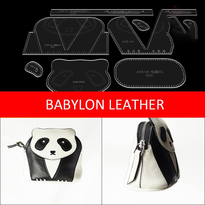 BABYLON™ Panda Cartoon Coin Purse Pattern AAB - 04 - Babylon LeatherBabylon LeatherAAB - 04 - Kraft Board