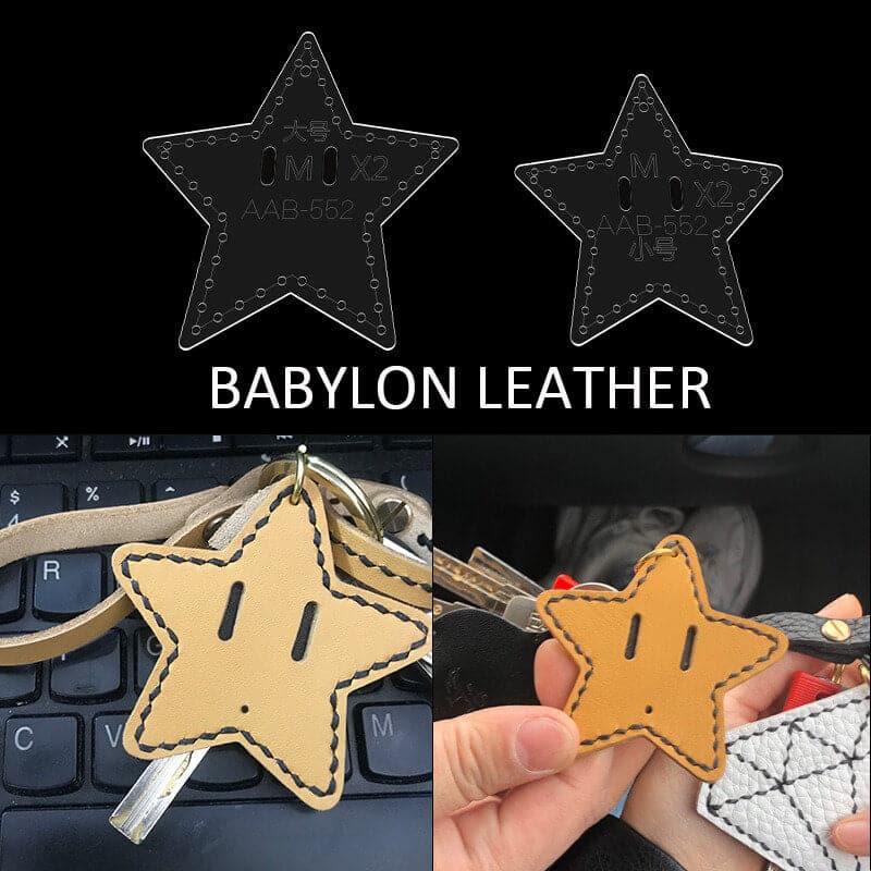 BABYLON™ Pentagram Keychain Charm Pattern AAB - 552 - Babylon LeatherBabylon LeatherAAB - 552 - Kraft Board - Large - 6cm