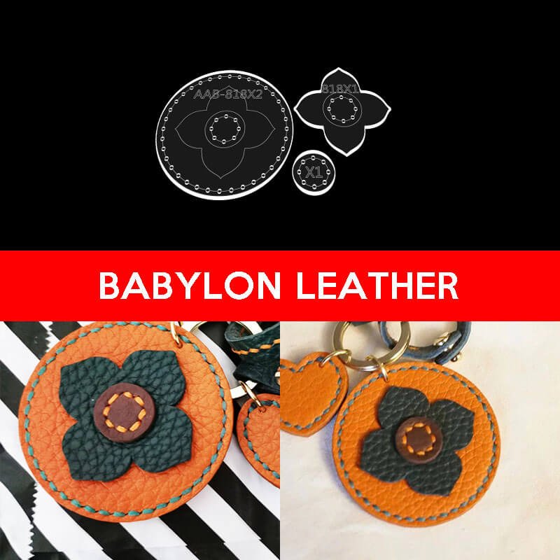 BABYLON™ Persimmon Keychain Charm Pattern AAB - 818 - Babylon LeatherBabylon LeatherAAB - 818 - Kraft Board