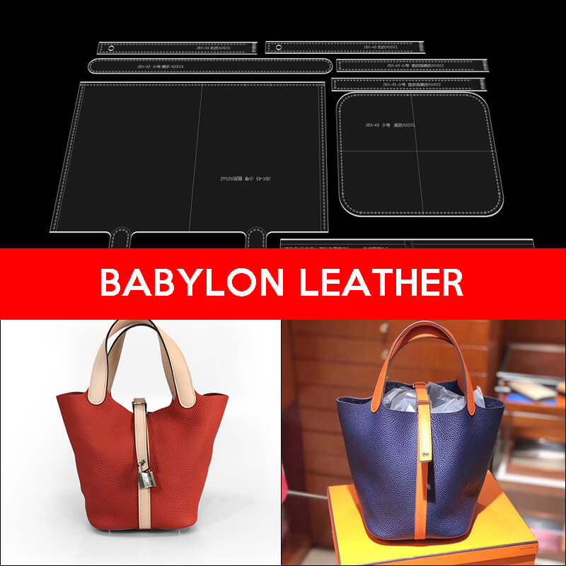 BABYLON™ Picotin Bag Tote Bag Pattern JBX - 43 - Babylon LeatherBabylon LeatherJBX-43-Kraft Board-S