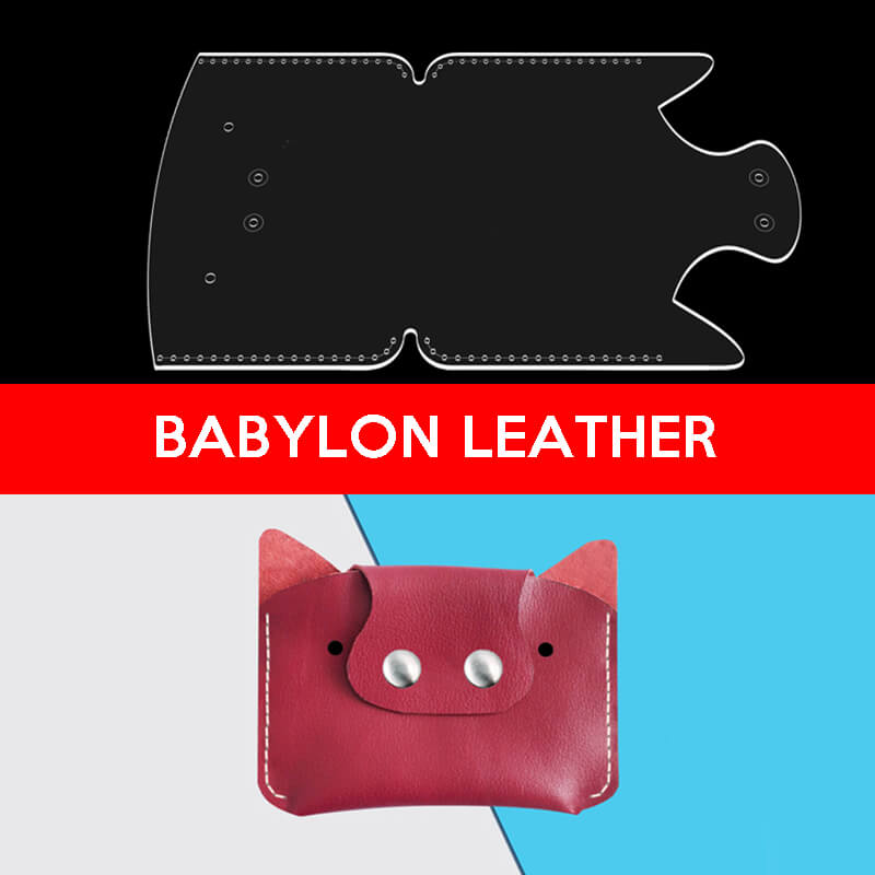 BABYLON™ Pig Cartoon Coin Purse Making Pattern AAB - 362 - Babylon LeatherBabylon LeatherAAB-362-Kraft Board