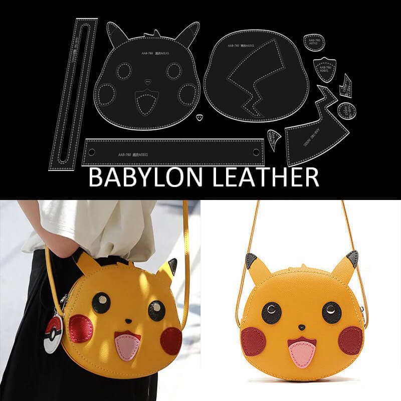 BABYLON™ Pikachu Cartoon Crossbody Bag Leather Pattern AAB - 760 - Babylon LeatherBabylon LeatherAAB - 760 - Kraft Board