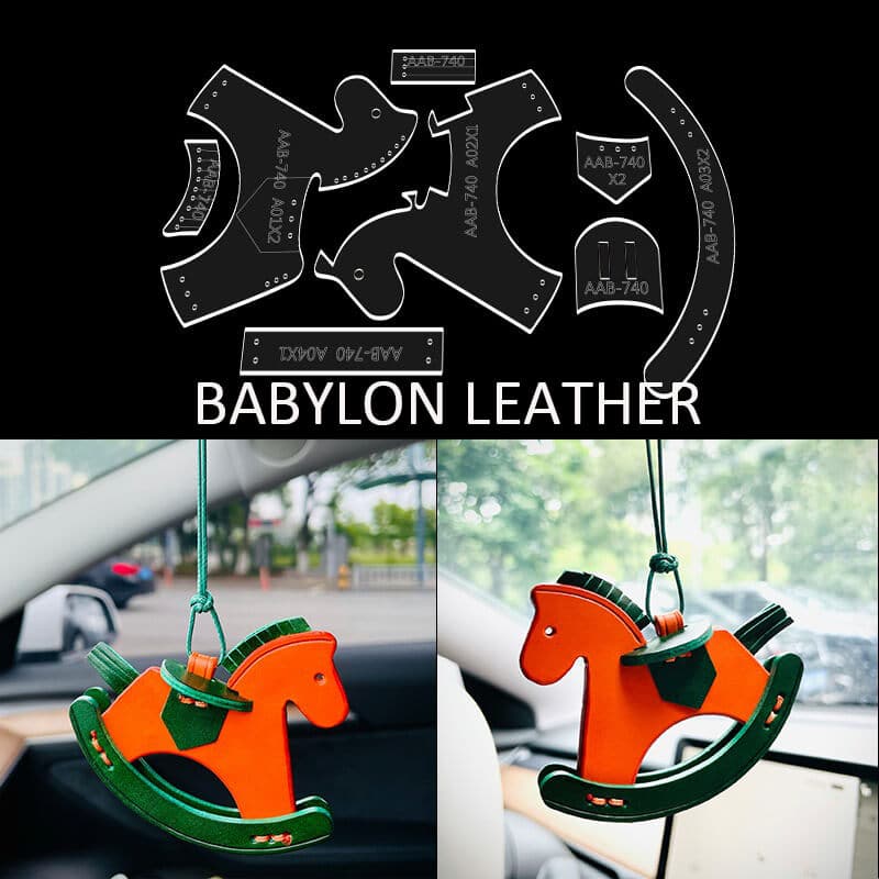 BABYLON™ Rocking Horse Bag Charm Leather Pattern AAB - 740 - Babylon LeatherBabylon LeatherAAB - 740 - Kraft Board