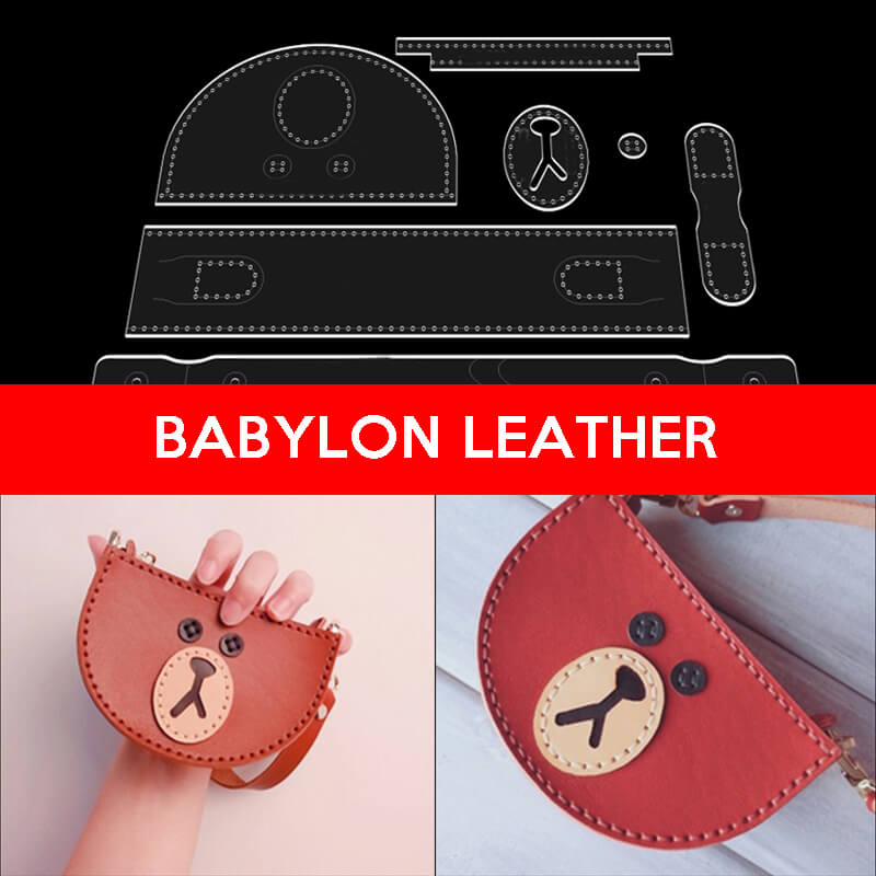 BABYLON™ Semi - Circular Coin Purse Handmade Pattern AAB - 333 - Babylon LeatherBabylon LeatherAAB - 333 - Kraft Board