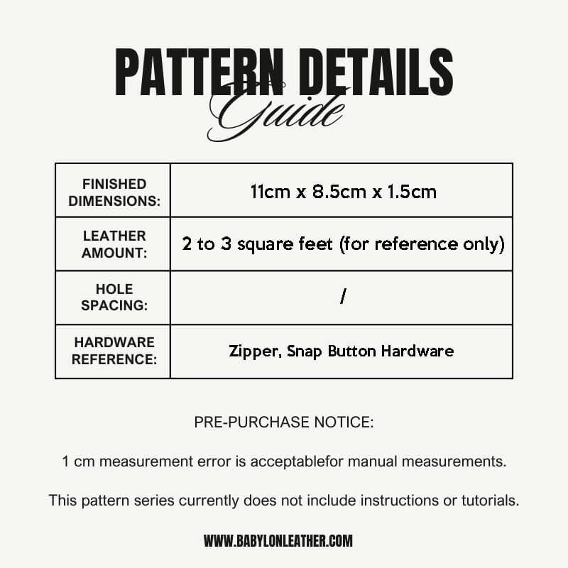 BABYLON™ Short Wallet Leather DIY Pattern AAB - 27 - Babylon LeatherBabylon LeatherAAB - 27 - Kraft Board