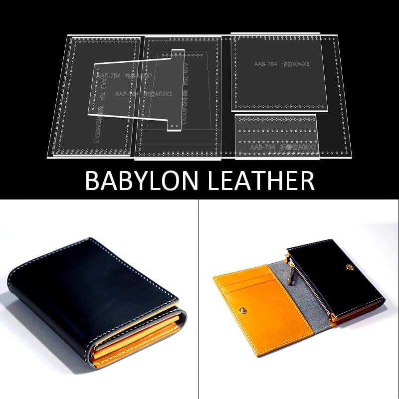 BABYLON™ Short Zipper Wallet Pattern AAB - 784 - Babylon LeatherBabylon LeatherAAB - 784 - Kraft Board
