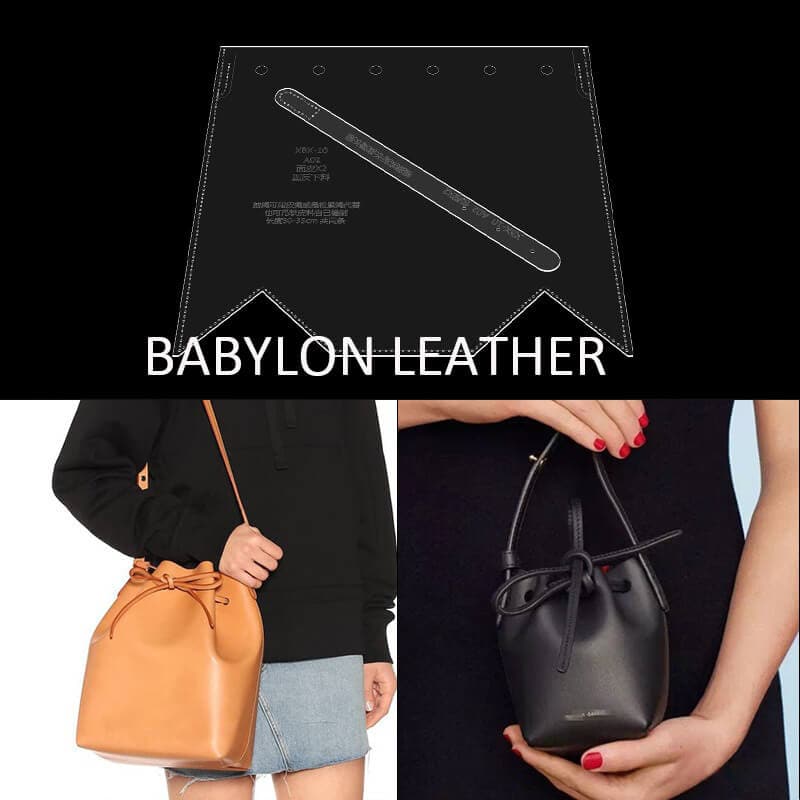BABYLON™ Shoulder Bucket Bag Leather Pattern XBX - 10 - Babylon LeatherBabylon LeatherXBX - 10 - Kraft Board - Medium - 25x20x10cm